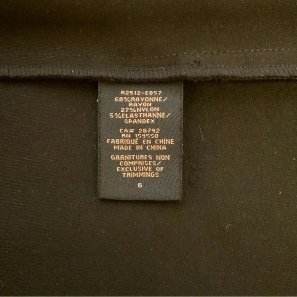 RENUAR Black Stretch Tailored Pencil Skirt Size 6 - Picture 8 of 11